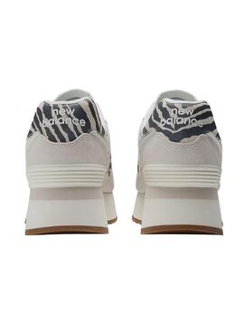 Baskets New Balance 574+ Blanc pour Femme