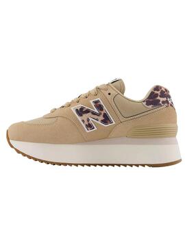 Baskets New Balance 574+ Beige pour Femme