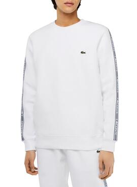 Sweat Lacoste Streetwear Blanc pour Homme