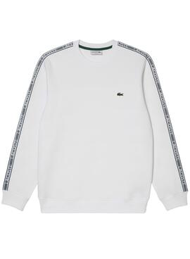 Sweat Lacoste Streetwear Blanc pour Homme