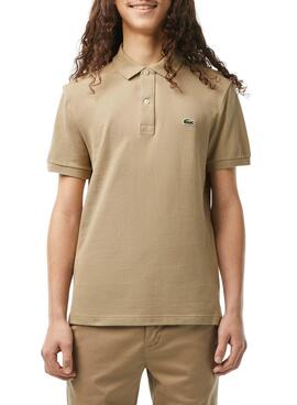 Polo Lacoste Slim Fit Beige pour Homme