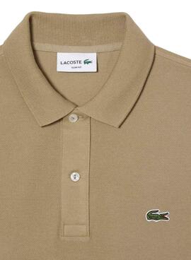 Polo Lacoste Slim Fit Beige pour Homme