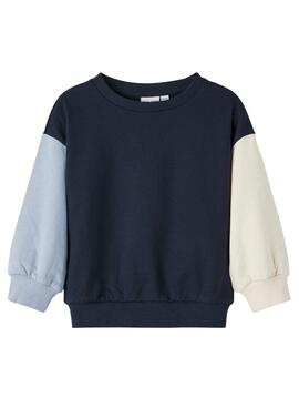 Sweat Name It Visusan Bleu Marine pour Fille