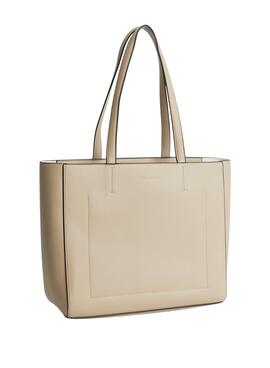 Sac à main Calvin Klein Sculpted Beige pour Femme