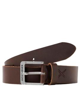 Ceinture Jack & Jones Rock Cuir Brun Homme