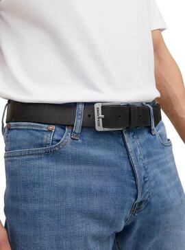 Ceinture Jack & Jones Rock Cuir Noire Homme
