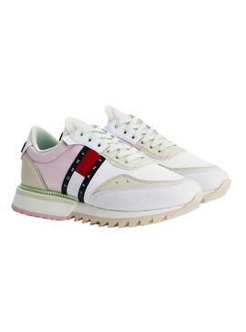 Baskets Tommy Jeans Cleated Blanc pour Femme