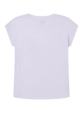 T-Shirt Pepe Jeans Prudence Blanc pour Fille