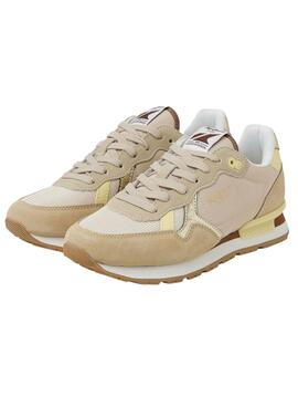 Baskets Pepe Jeans Beige Brit Héritage Femme
