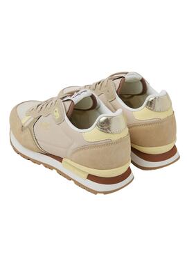 Baskets Pepe Jeans Beige Brit Héritage Femme