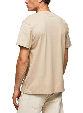 T-Shirt Pepe Jeans Riane Beige pour Homme