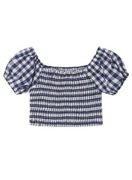 Blusa Mayoral Cadres Vichy Bleu pour Fille