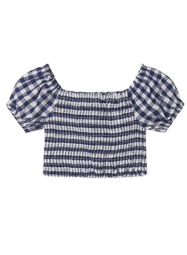 Blusa Mayoral Cadres Vichy Bleu pour Fille