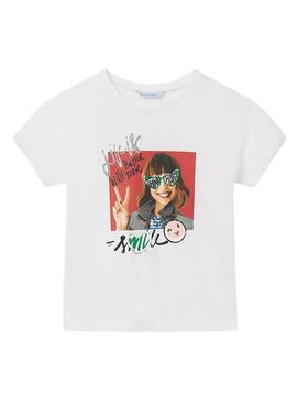 T-Shirt Mayoral Chica Sourire Blanc pour Fille
