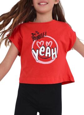 T-Shirt Mayoral Noeud Arrière Rouge pour Fille