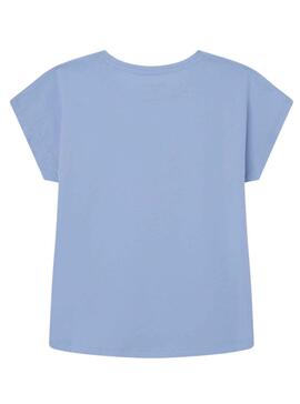 T-Shirt Pepe Jeans Bloomy Bleu pour Fille