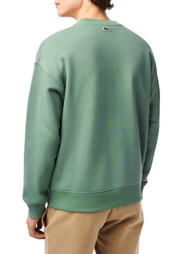 Sweat Lacoste Vintage Vert pour Homme