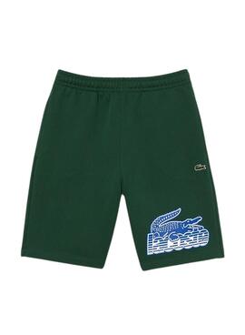 Bermudas Sweat Lacoste Vert pour Homme