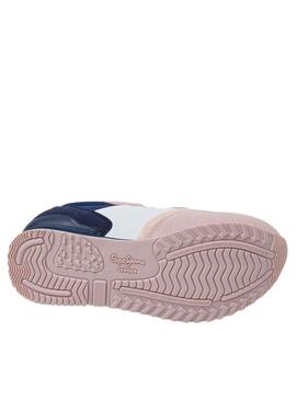 Baskets Pepe Jeans London Basic Rose pour Fille