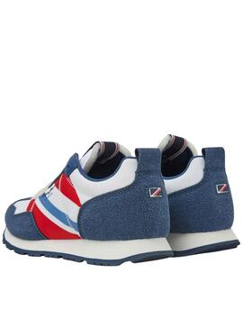 Baskets Pepe Jeans Foster Impression Bleu Marine Garçon