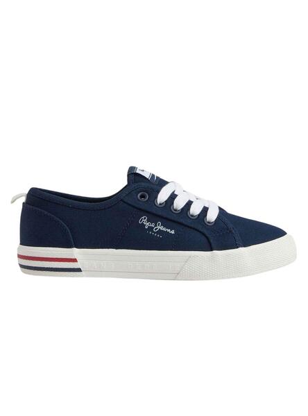 Baskets Pepe Jeans Brady Basic Bleu Marine Gar on