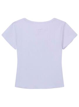 T-Shirt Pepe Jeans Natalie Blanc pour Fille