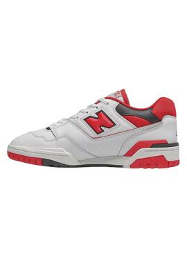 Baskets New Balance BB550 Blanc Et Rouge