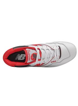 Baskets New Balance BB550 Blanc Et Rouge