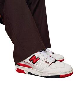 Baskets New Balance BB550 Blanc Et Rouge