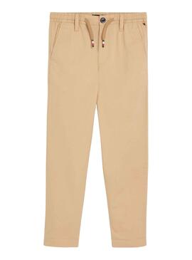 Pantalon Tommy Hilfiger Poplin Beige pour Garçon