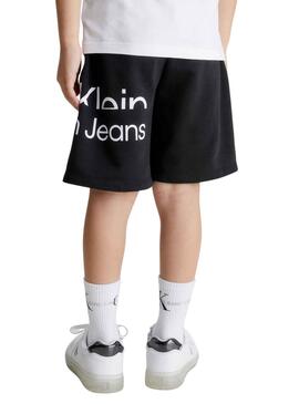 Bermudas Calvin Klein Logo Noire pour Garçon