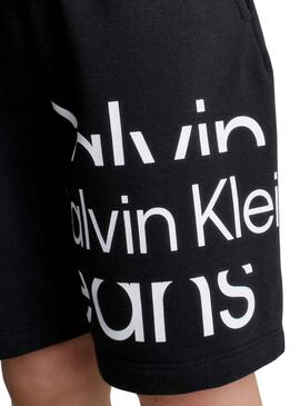 Bermudas Calvin Klein Logo Noire pour Garçon