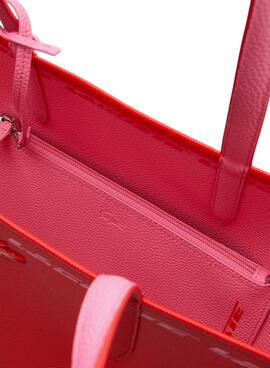 Sac à main Lacoste Anna Réversible Rouge et Rosa