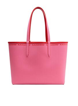 Sac à main Lacoste Anna Réversible Rouge et Rosa