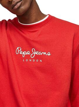 Sweat Pepe Jeans Edouard Rouge pour Homme