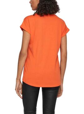T-Shirt Vila Dreamers Orange pour Femme