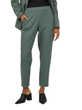 Pantalon Vila Carrie Vert pour Femme