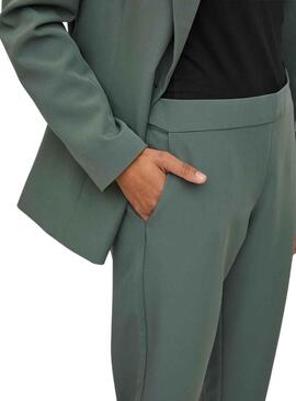 Pantalon Vila Carrie Vert pour Femme