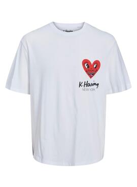 T-Shirt Jack & Jones Keith Haring Blanc Homme