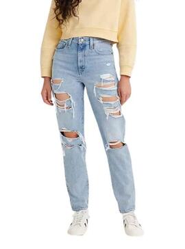 Pantalon Jeans Levis Mom Jean Bleu Claro Femme