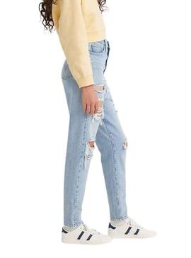 Pantalon Jeans Levis Mom Jean Bleu Claro Femme