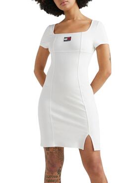 Robe Tommy Jeans Archive Blanc pour Femme