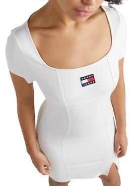 Robe Tommy Jeans Archive Blanc pour Femme