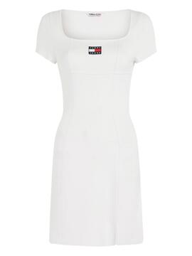 Robe Tommy Jeans Archive Blanc pour Femme