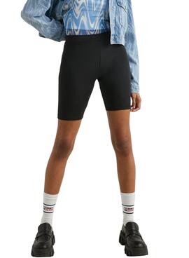 Shorts Tommy Jeans Badge Cycle Noire pour Femme