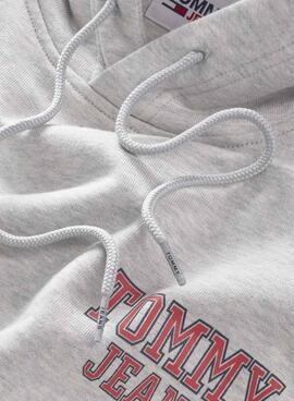 Sweat Tommy Jeans Reg Entry Blanc pour Homme