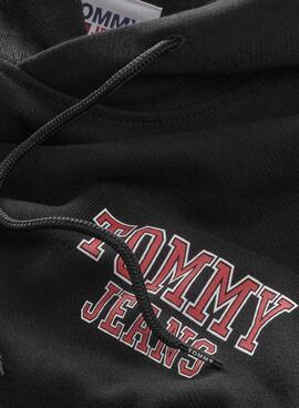 Sweat Tommy Jeans Reg Entry Noire pour Homme
