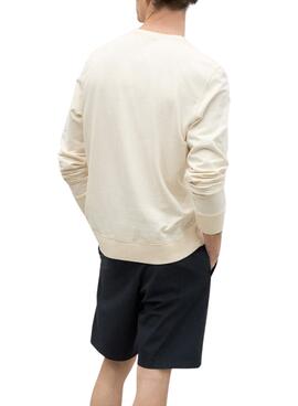 Sweat Ecoalf Disa Blanc pour Homme