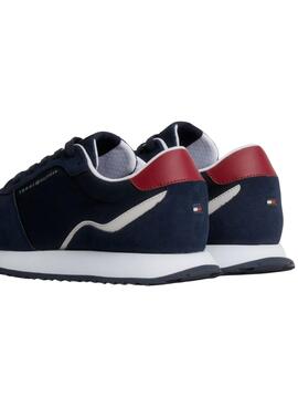 Baskets Pepe Jeans Runner Evo Mix Bleu Marine Homme