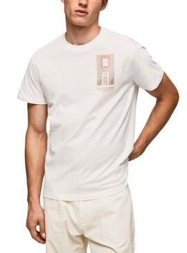 T-Shirt Pepe Jeans Ricco Blanc pour Homme